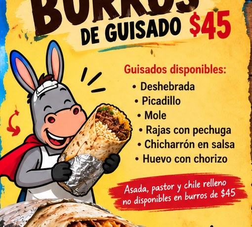 La mascota original de Super Burro Loga con un burro